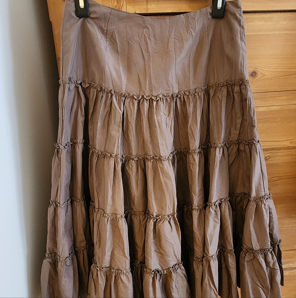 Esprit Brown Ruffled Skirt